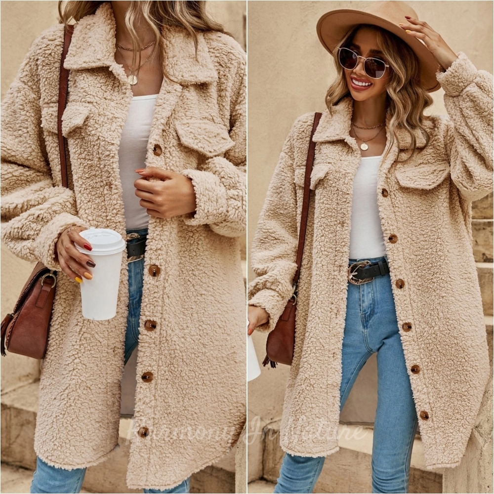 Toasty Trends Sherpa Coat - Tan